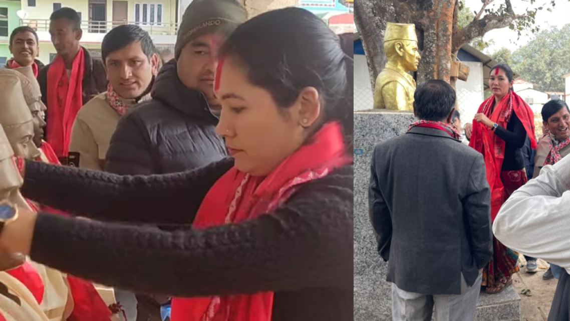 एमाले ओखलढुंगाकी उम्मेदवार अस्मिता थापाले थालिन् चुनावी अभियान