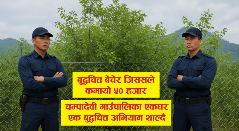 बुद्धचित्तबाट लाखौँ कमाउँदै ओखलढुंगाका किसान, बोट सुरक्षामा किसानले राख्छन् गार्ड